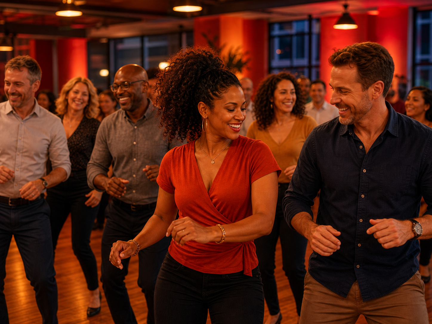 Salsa-led wellbeing and community event activity in Long Eaton