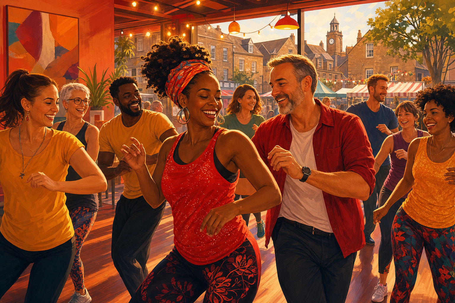 Salsa-led wellbeing and community event activity in Mansfield