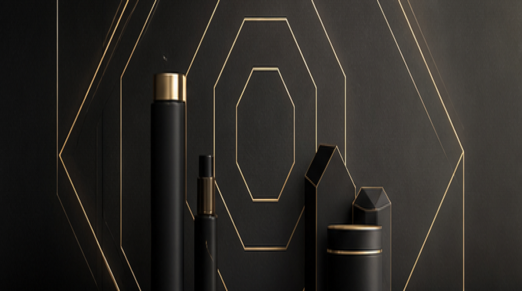 Premium black and gold abstract brand identity protection image.